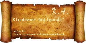 Kirnbauer Antigoné névjegykártya